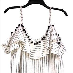 Sam & Lavi size medium cream & black striped dress